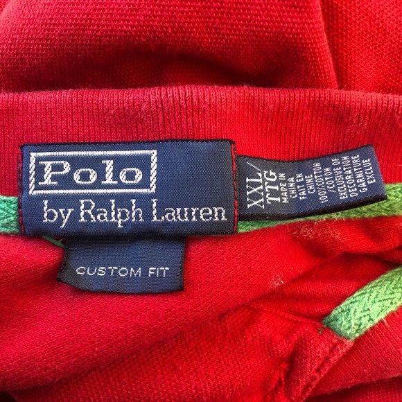 Polo Ralph Lauren USA Red Golf Shirt Embroidered Big Pony - Picture 10 of 13